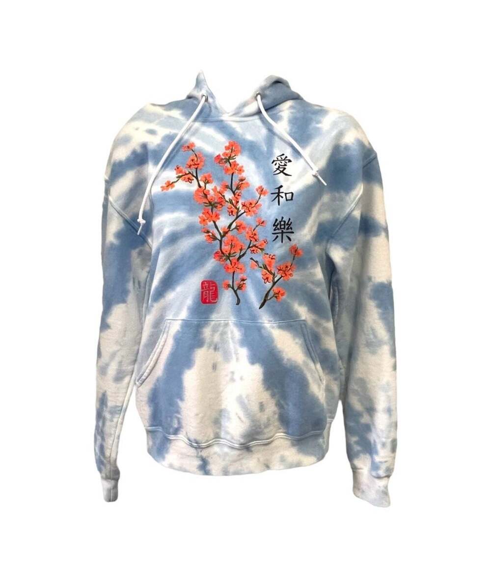 Artist Union Clothing Co. Cherry Blossom Tie Dye Hoodie Size M